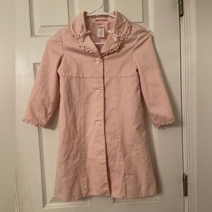 Gymboree Pale Pink Bow Cotton Trench Coat